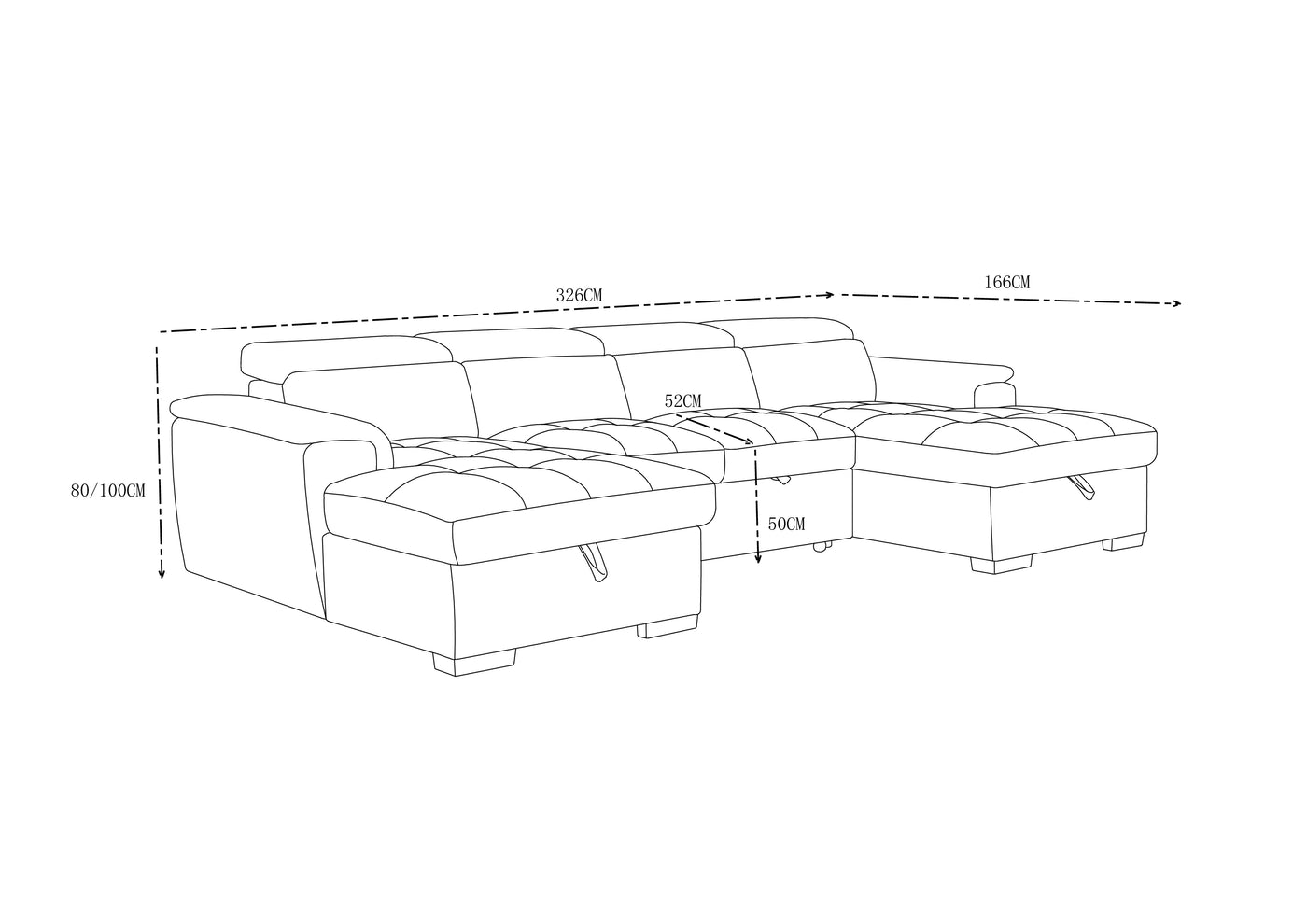 ALAYA Sofa Bed U-shape / Cinema Sofa