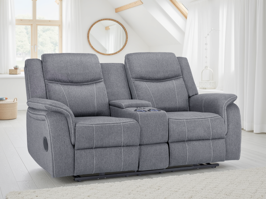 Galaxy Tech 2 Seater Power Recliner Sofa Set – room photo