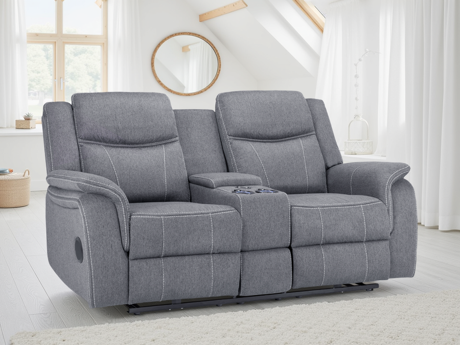 Galaxy Tech 2 Seater Power Recliner Sofa Set – room photo