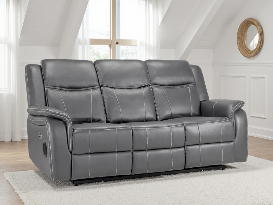 Galaxy Tech 3 Seater Power Recliner Sofa – room photo