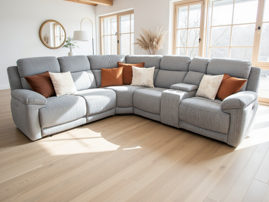 Owen Power Recliner Corner Sofa – room photo