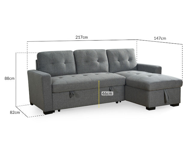 ALDER Reversible Chaise Sofa Bed