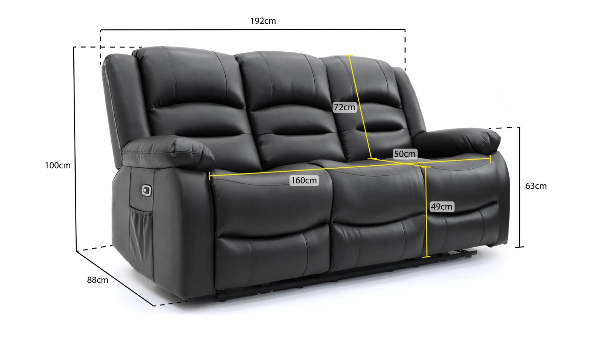 ALVA 3 Seater Power Recliner Sofa