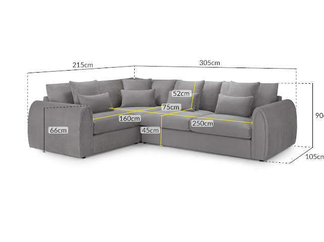 ARABELLA Corner Sofa - Left Hand Facing