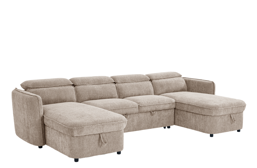 CAPRI U-Shape Sofa Bed With Storage