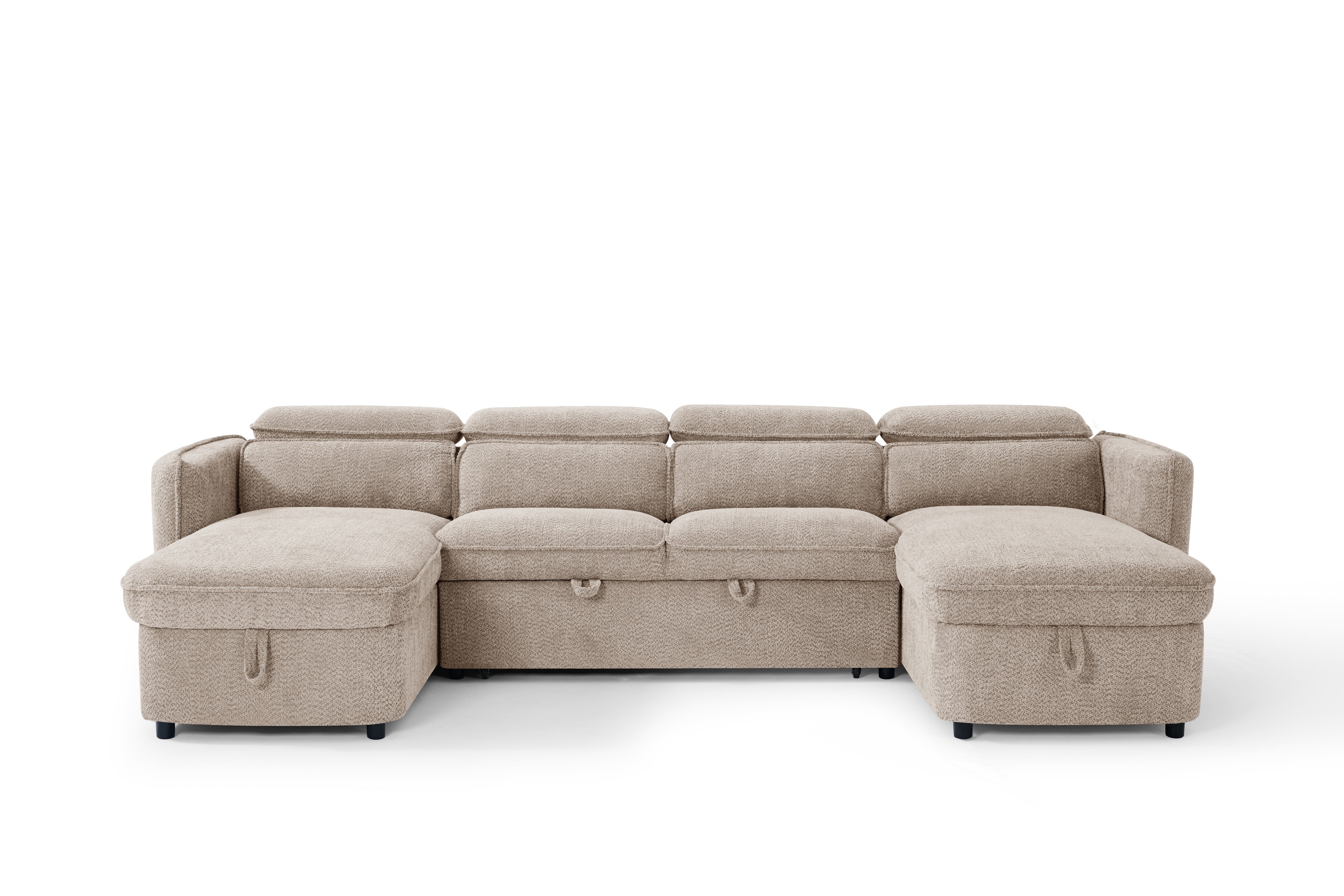 CAPRI U-Shape Sofa Bed With Storage
