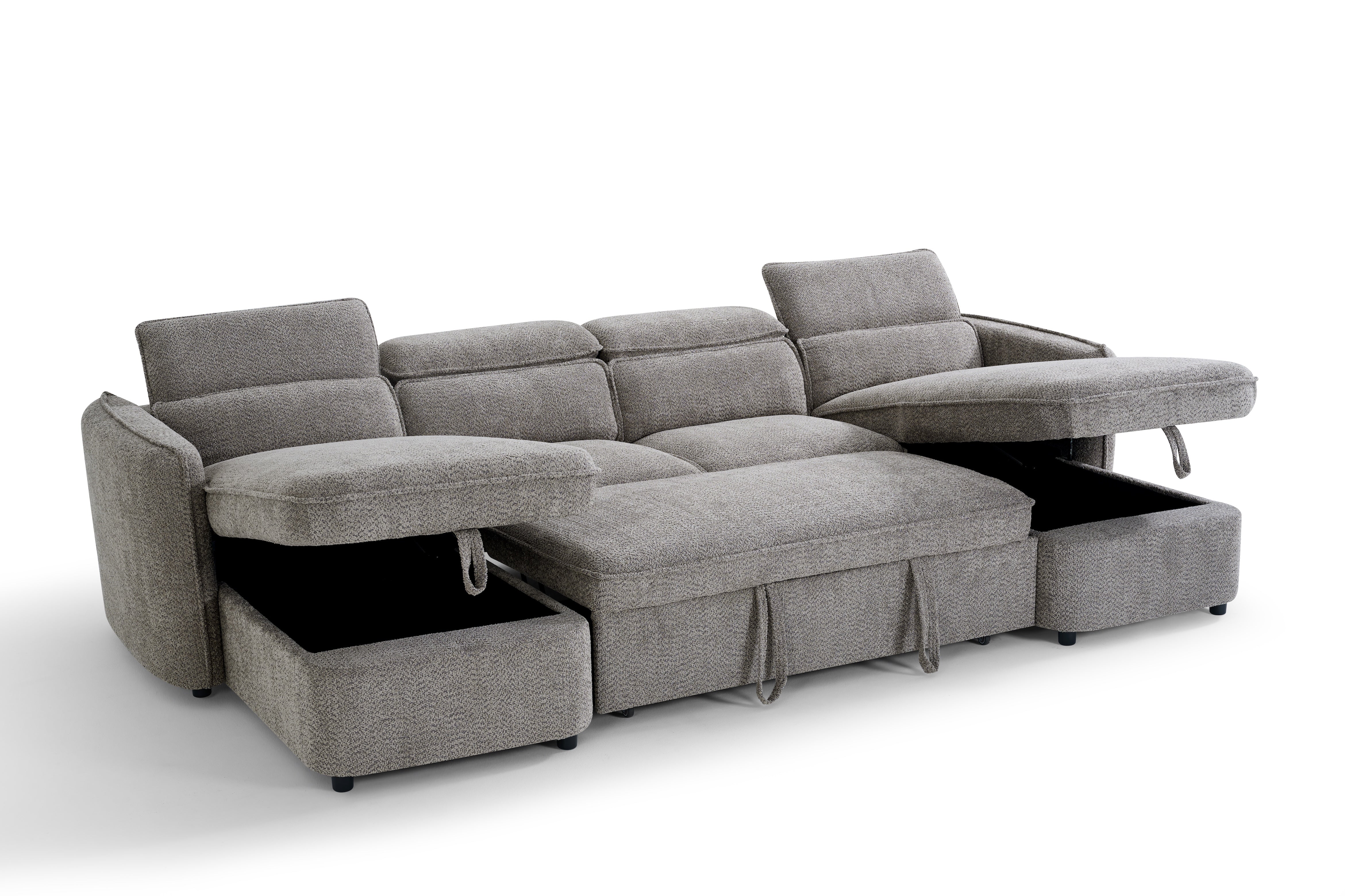 CAPRI U-Shape Sofa Bed With Storage