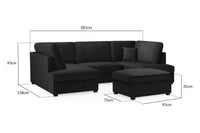 CARNABY U-Shape Sofa (Footstool Included)