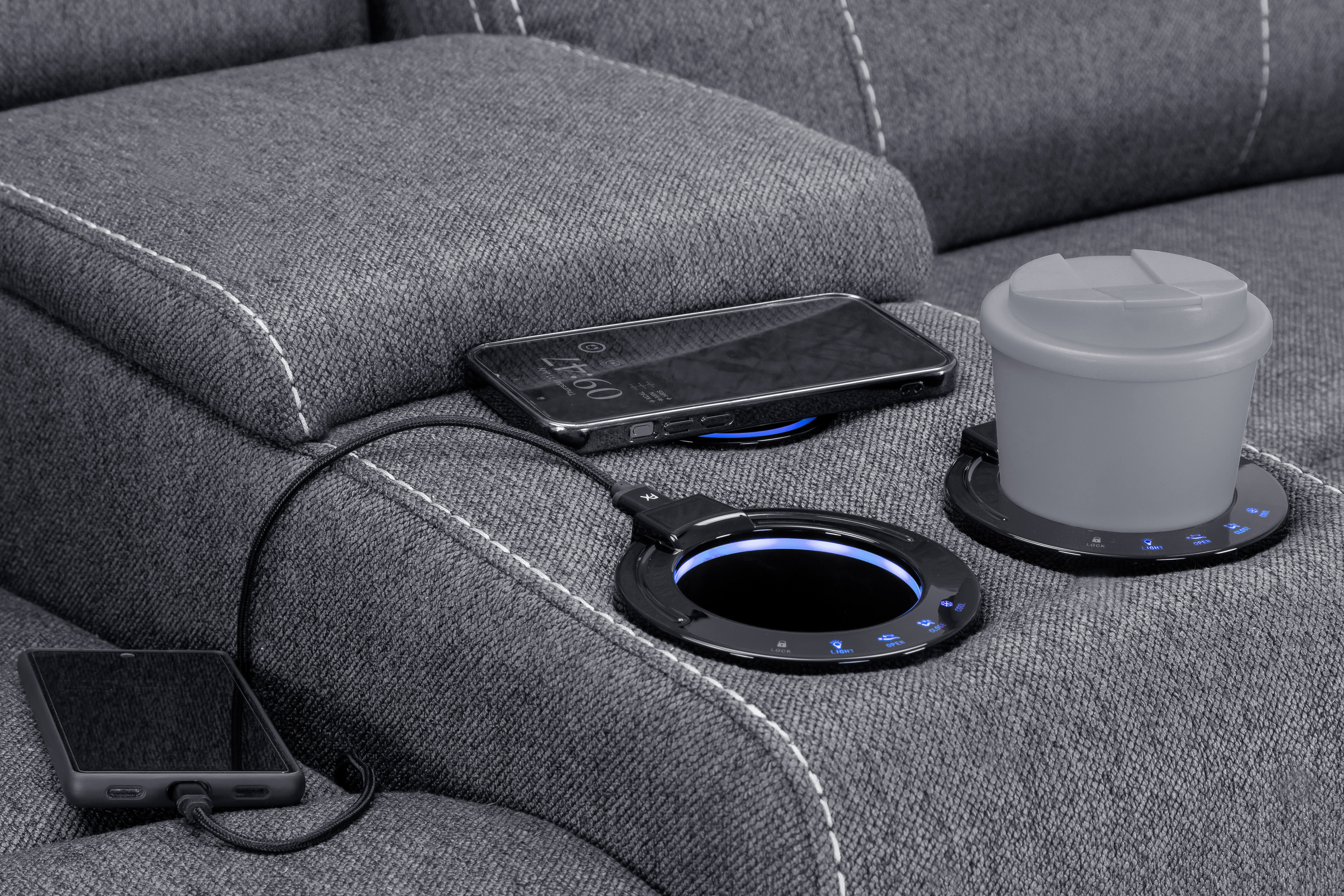 GALAXY TECH 2 Seater Power Recliner Sofa Set