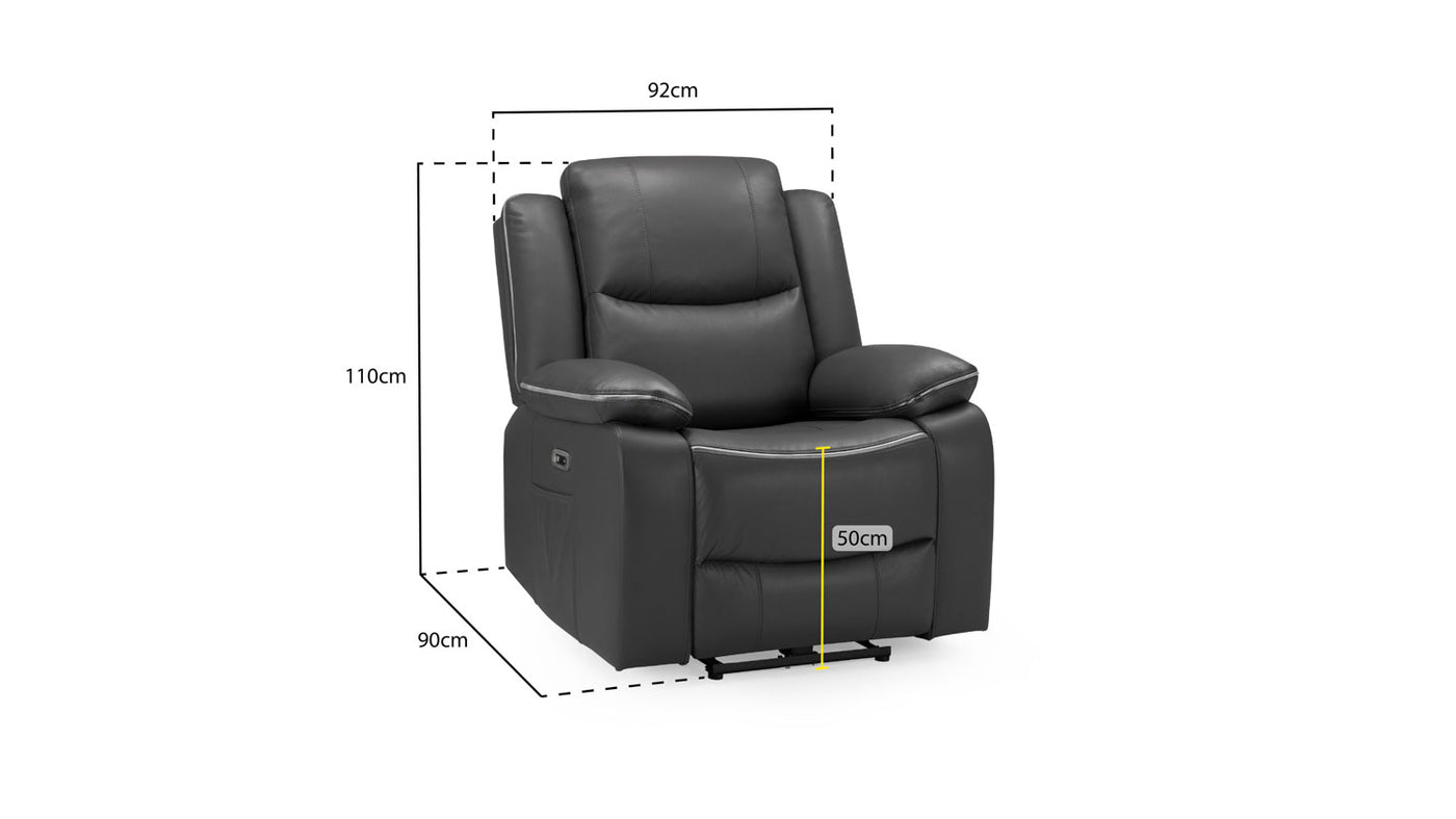 HARALD 3 Seater Power Recliner Sofa