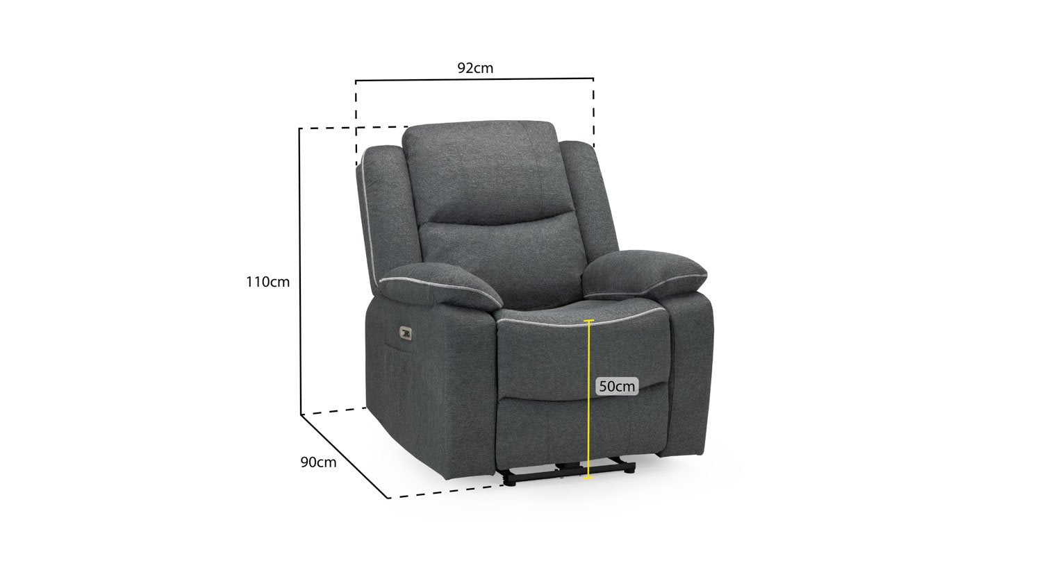 HARALD 2 Seater Power Recliner Sofa