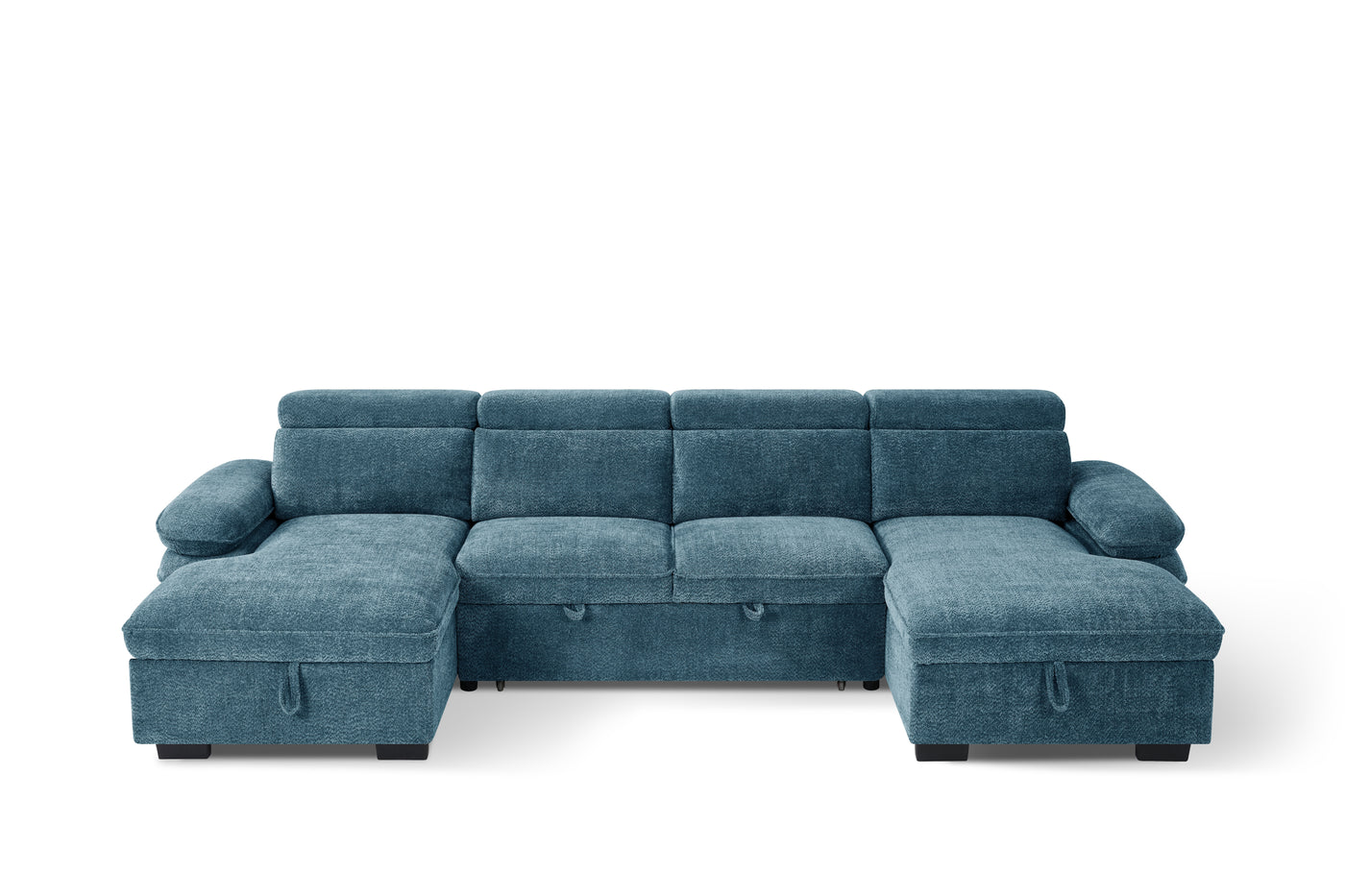 MANVILLE U-Shape Sofa Bed With Storage