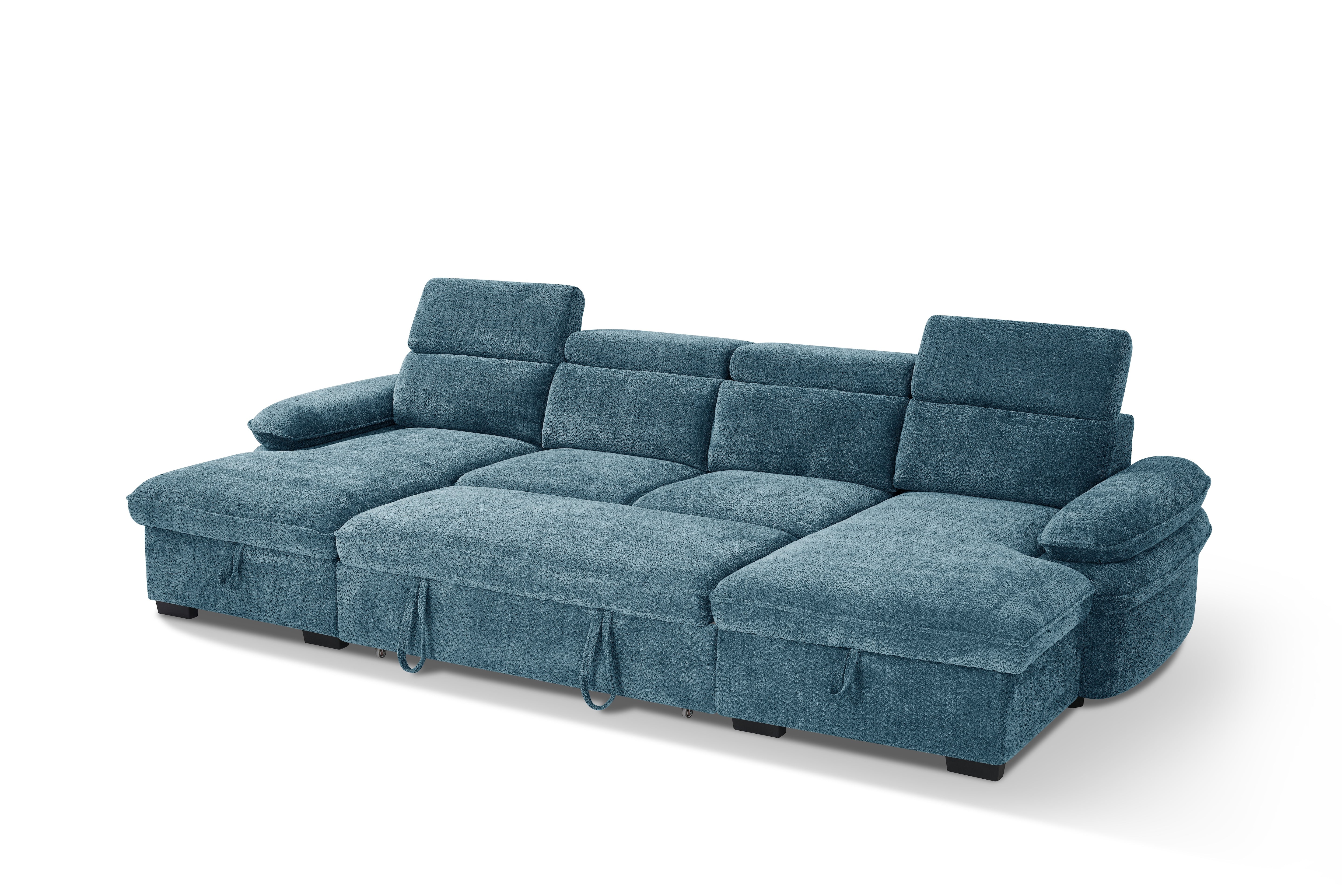 MANVILLE U-Shape Sofa Bed With Storage
