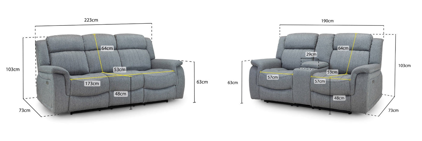 LINDEN 3&1&1 Power Recliner Sofa Set