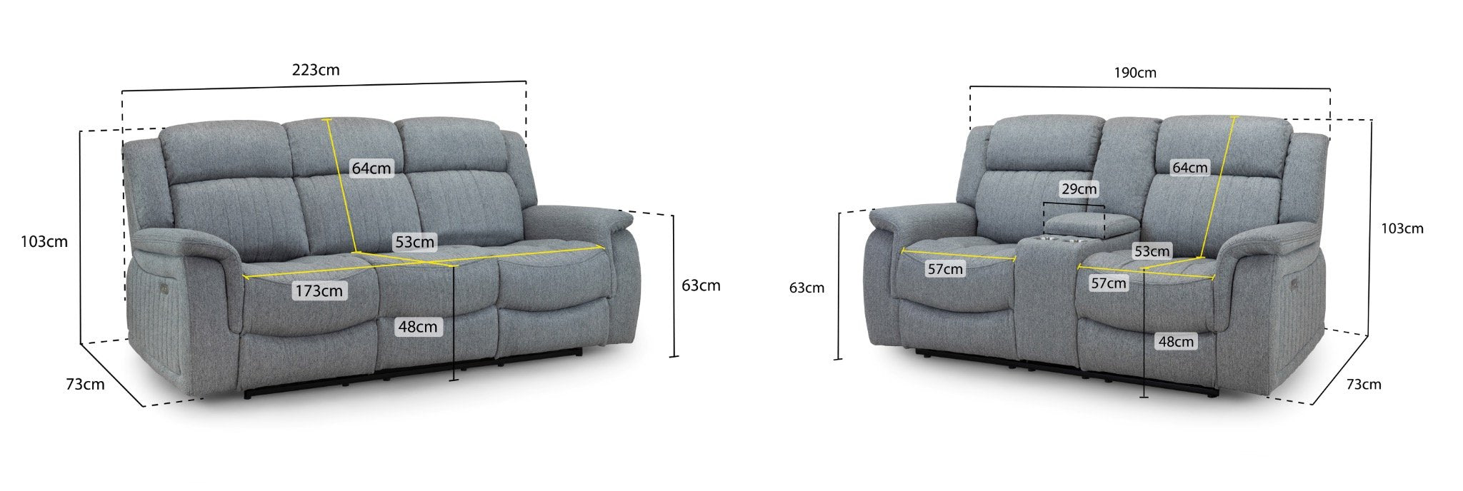 LINDEN 3&1&1 Power Recliner Sofa Set