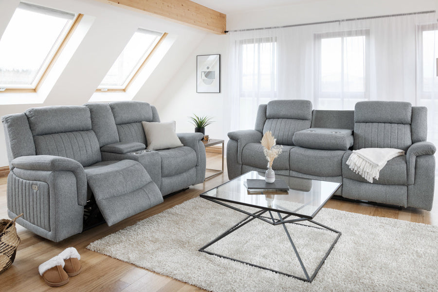 Linden 3&2 Power Recliner Sofa Set – room photo