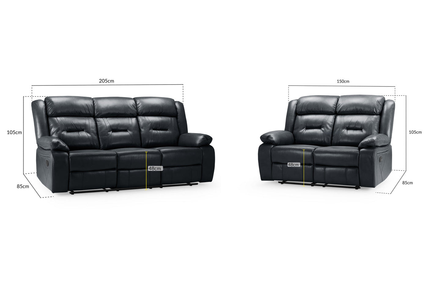 NOVIE 3&2 Manual Recliner Sofa Set