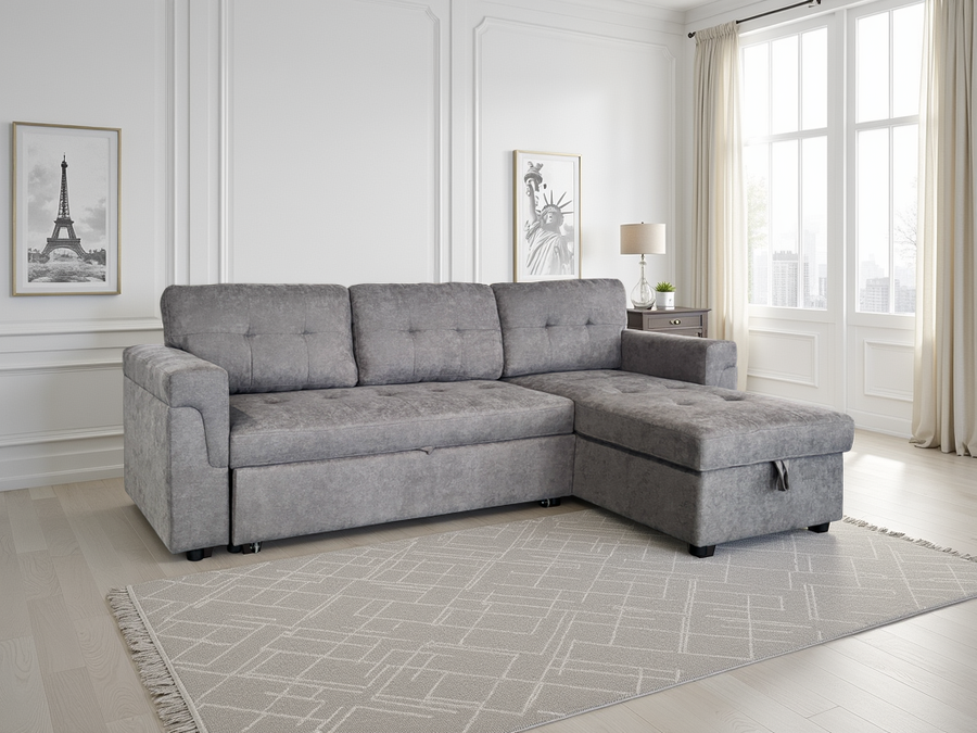 OMNIYA Reversible Chaise Sofa Bed