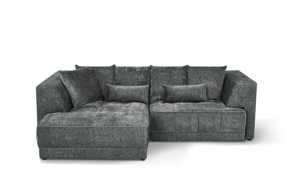 San Diego Corner Sofa Bed – Dark Grey