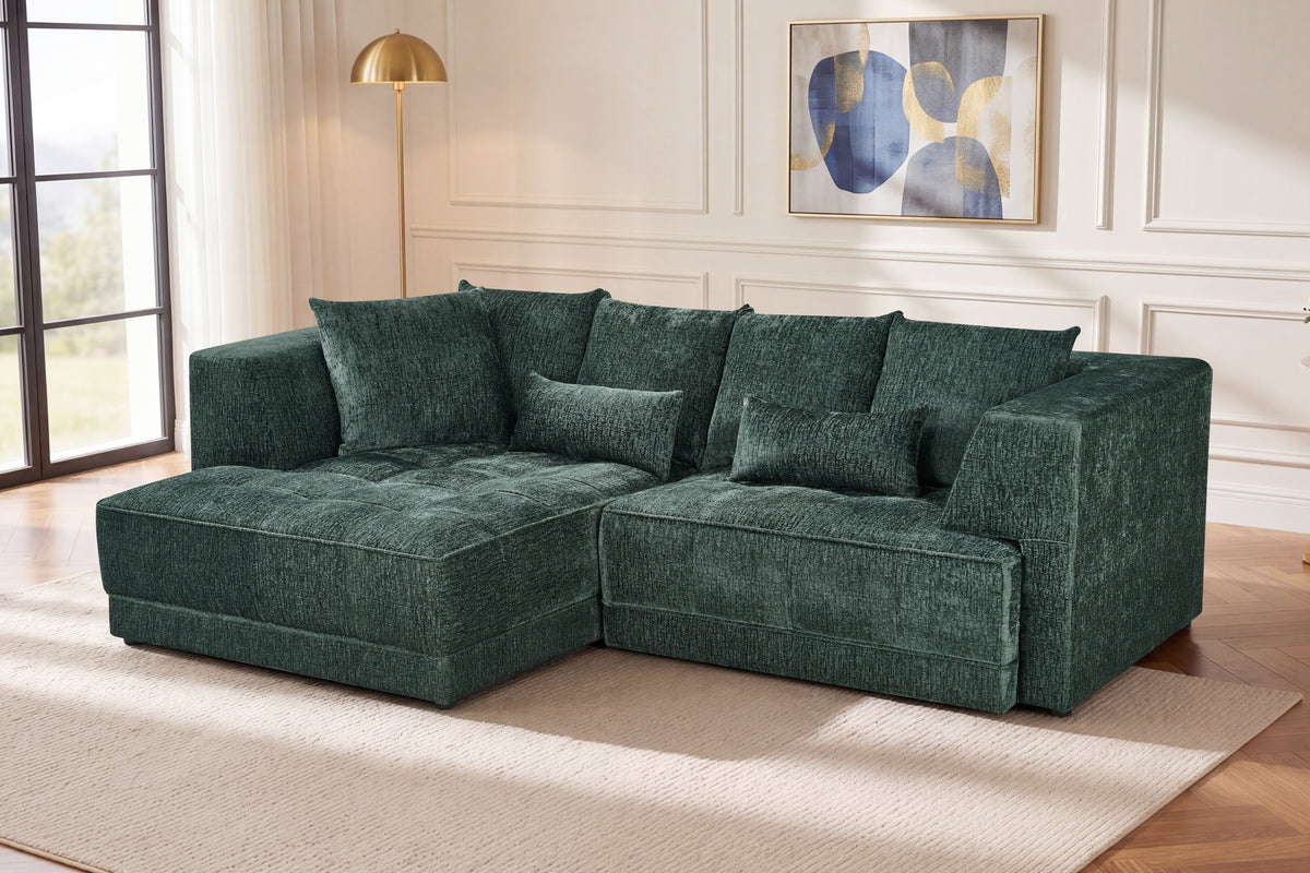 San Diego Corner Sofa Bed – Green
