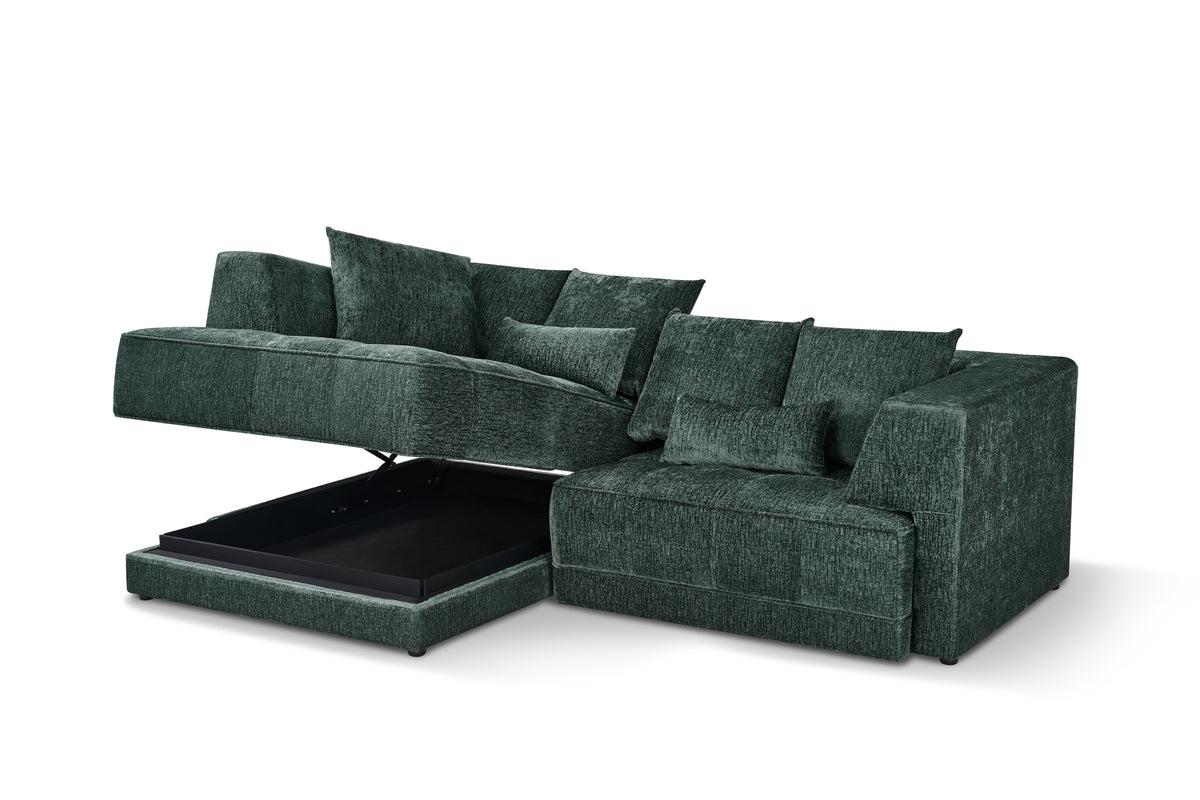 San Diego Corner Sofa Bed – Green