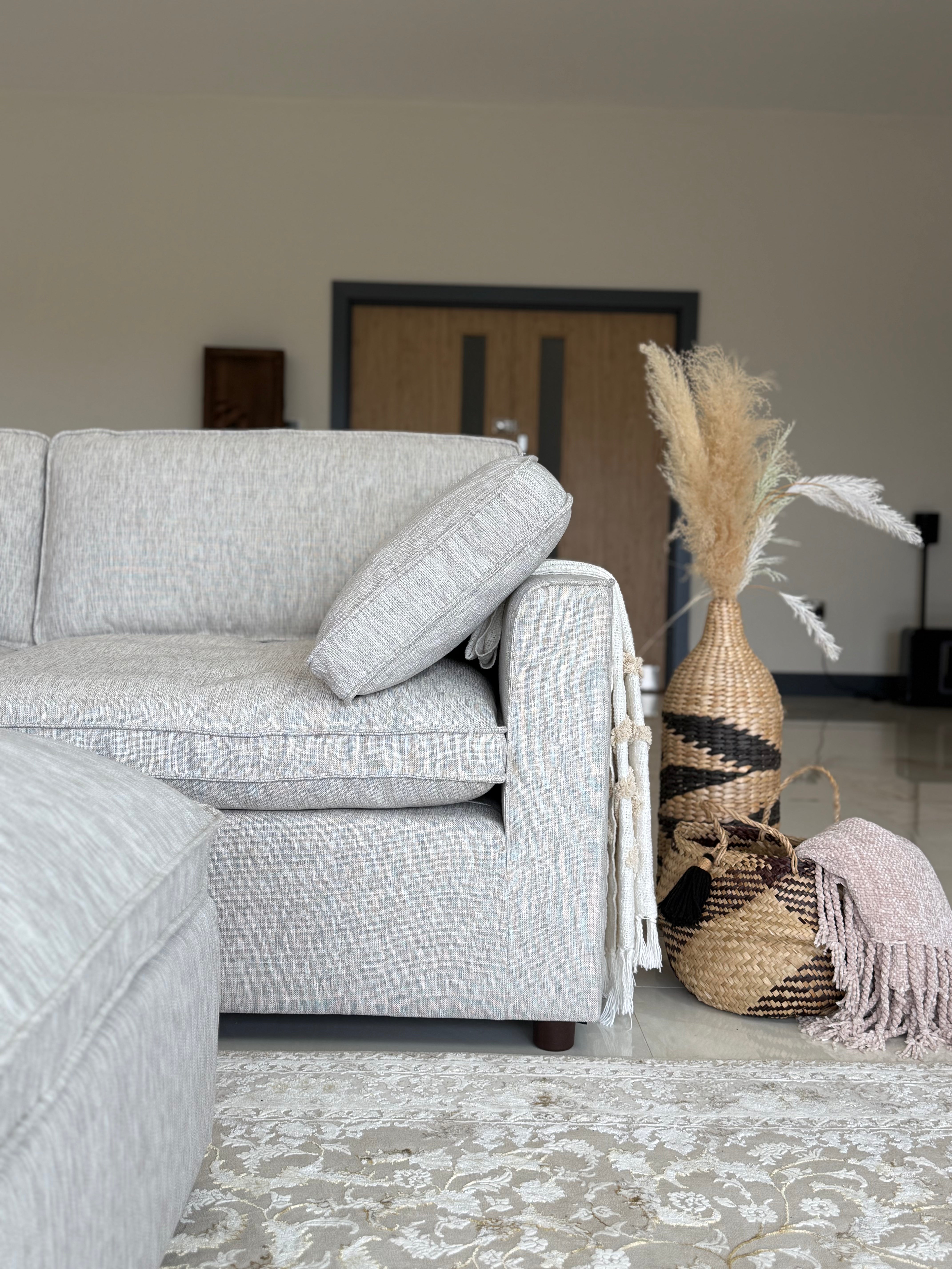SAINT-TROPEZ Large Corner Sofa With Footstool