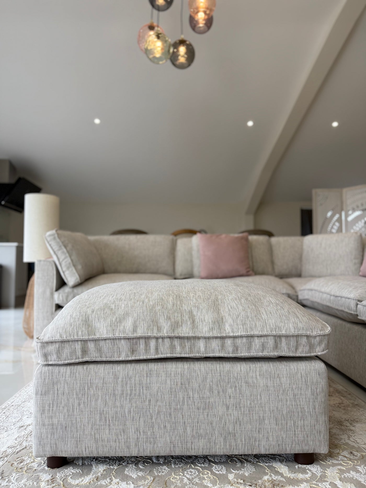 SAINT-TROPEZ Large Corner Sofa With Footstool