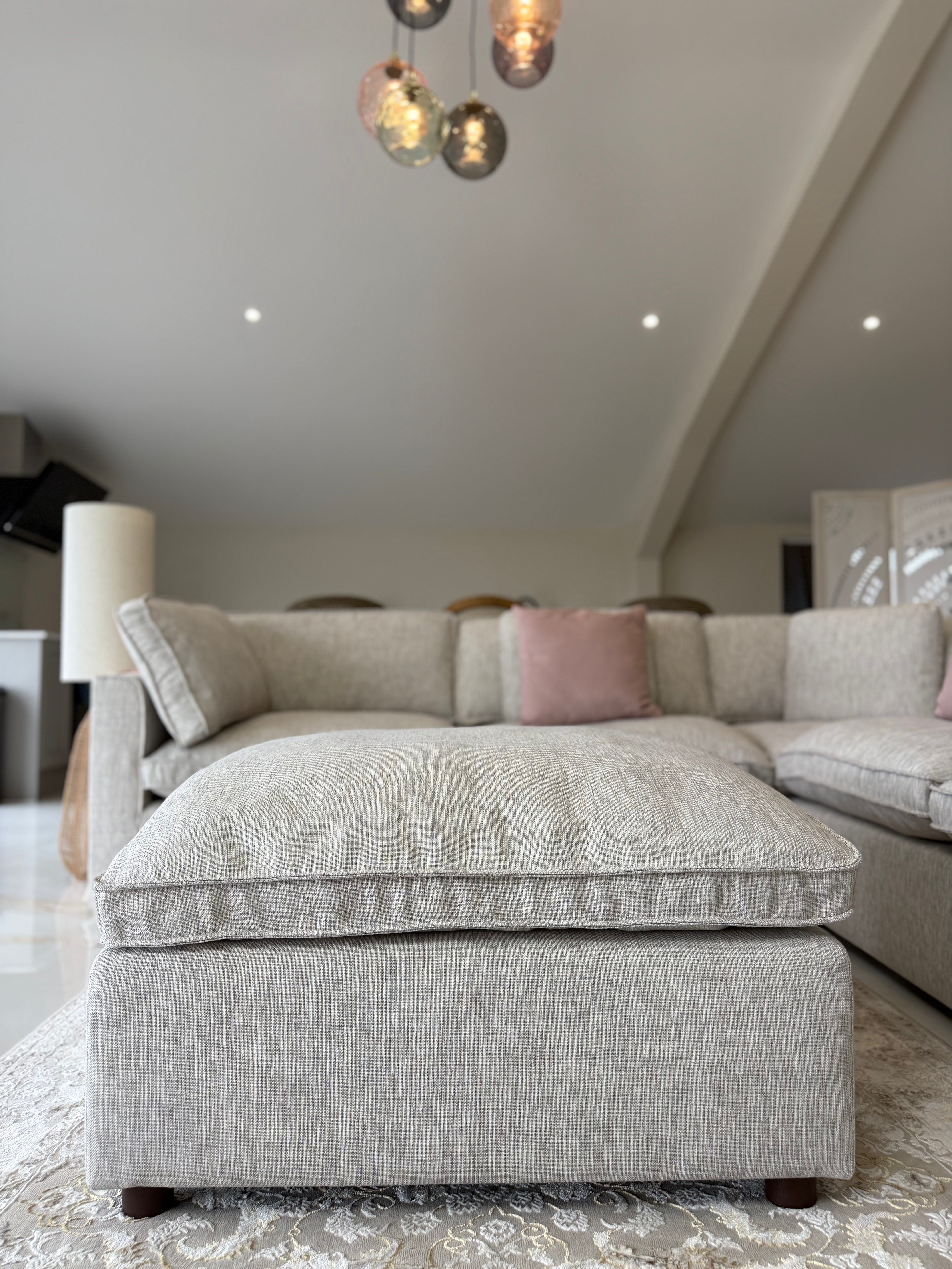 SAINT-TROPEZ Large Corner Sofa With Footstool