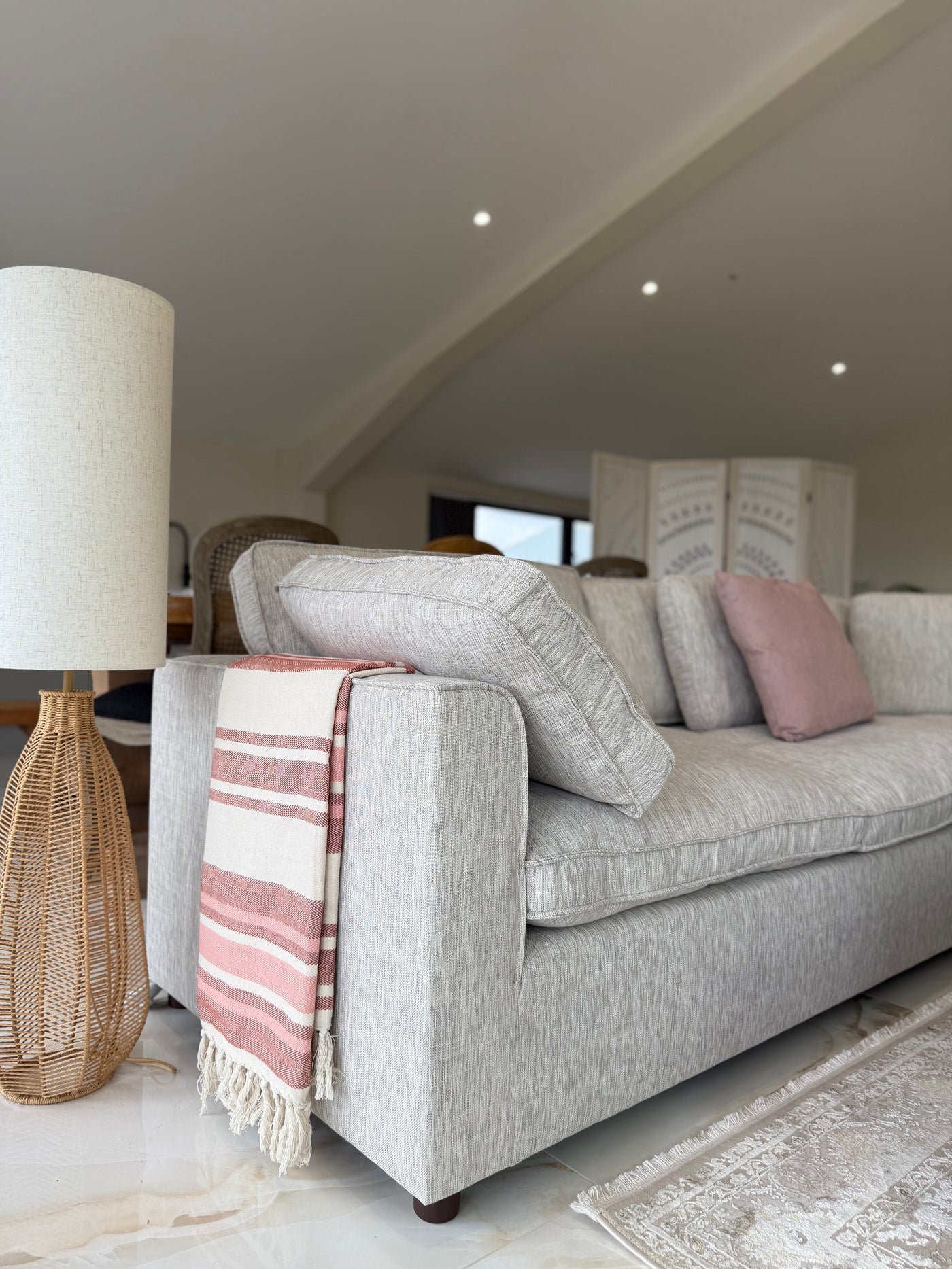SAINT-TROPEZ Large Corner Sofa With Footstool