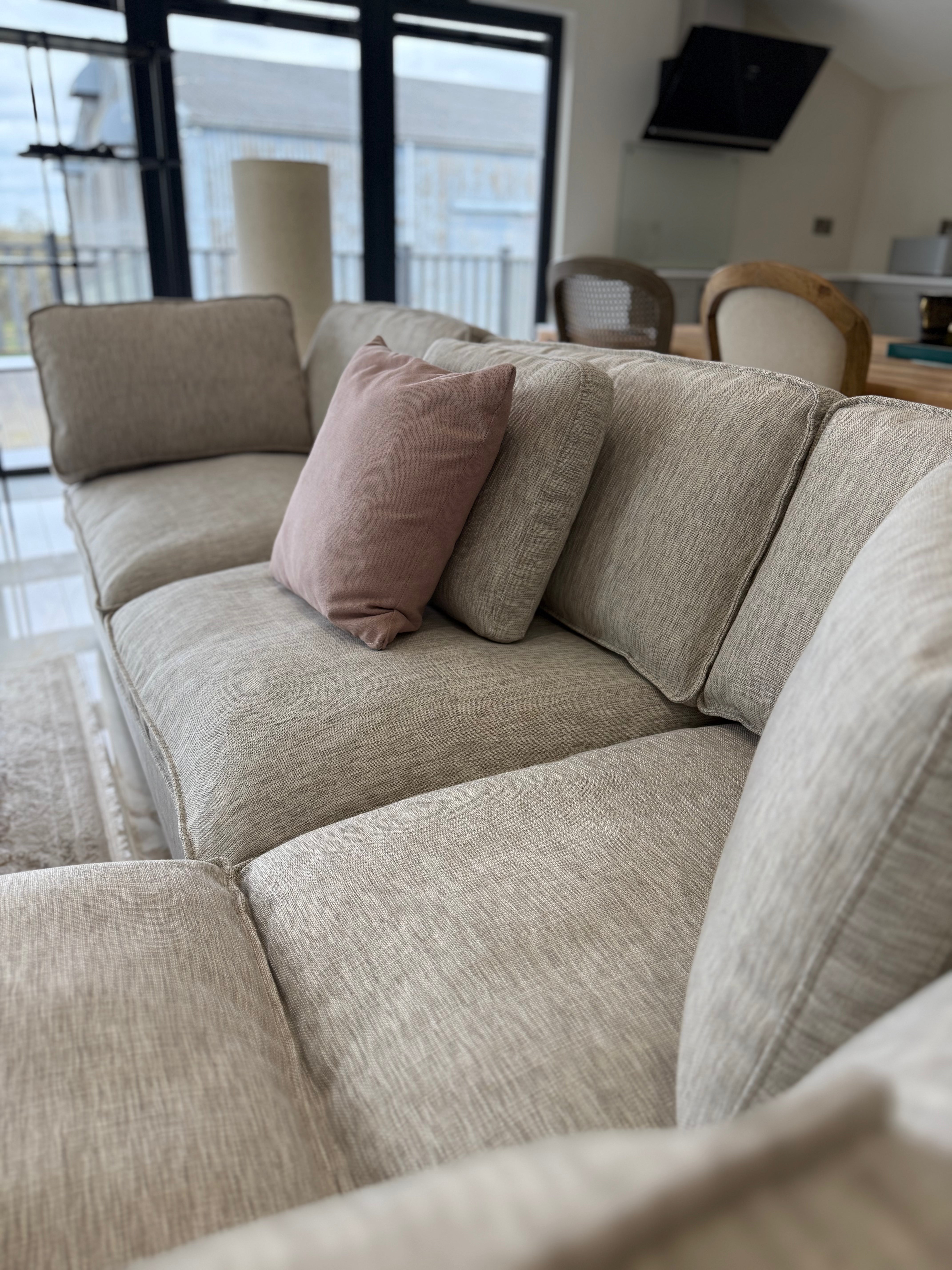 SAINT-TROPEZ Large Corner Sofa With Footstool
