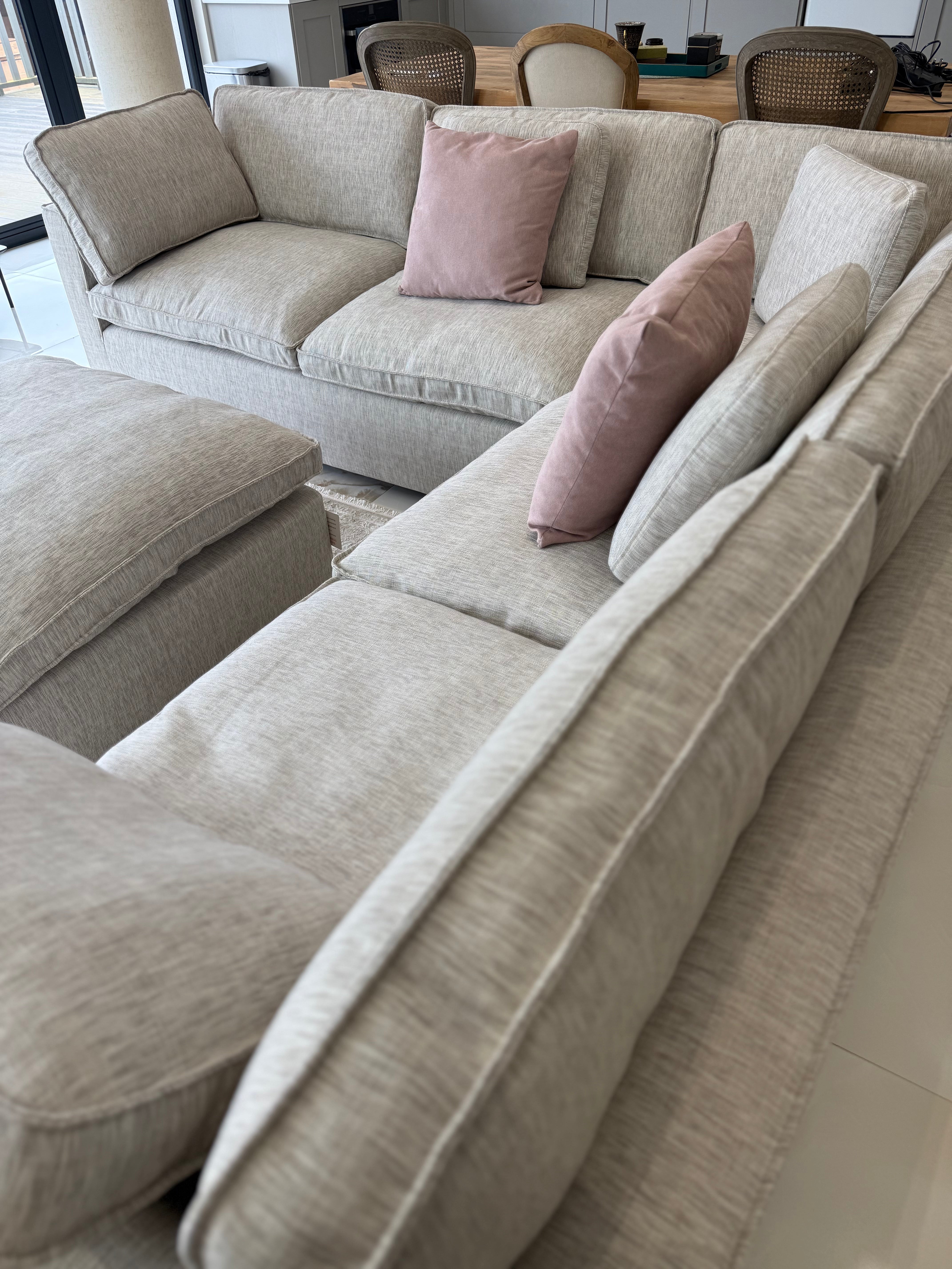 SAINT-TROPEZ Large Corner Sofa With Footstool