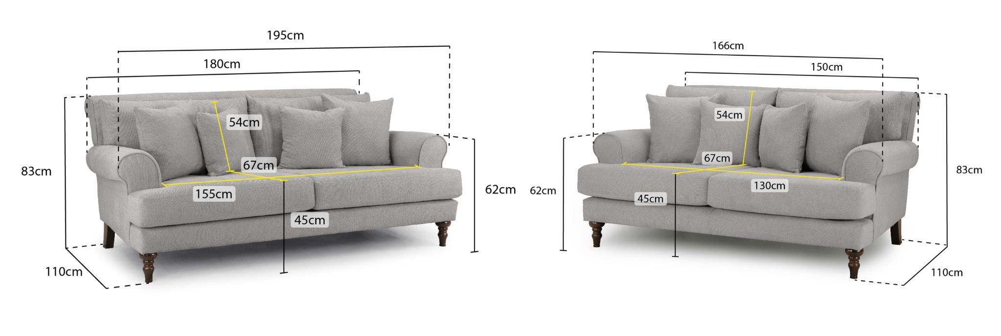SUMMER 3&2 Seater Sofa Set