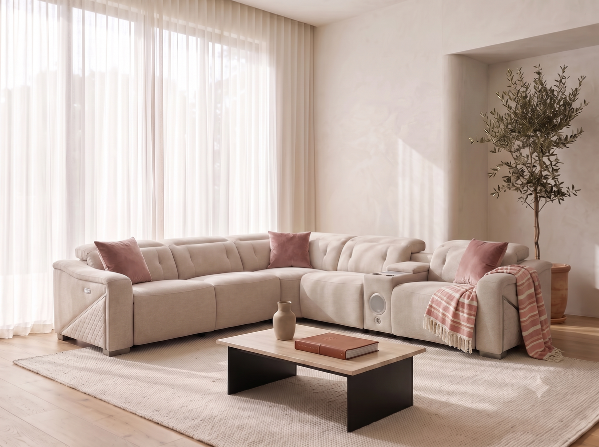 OHIO Modular Electric Recliner Large Corner Sofa